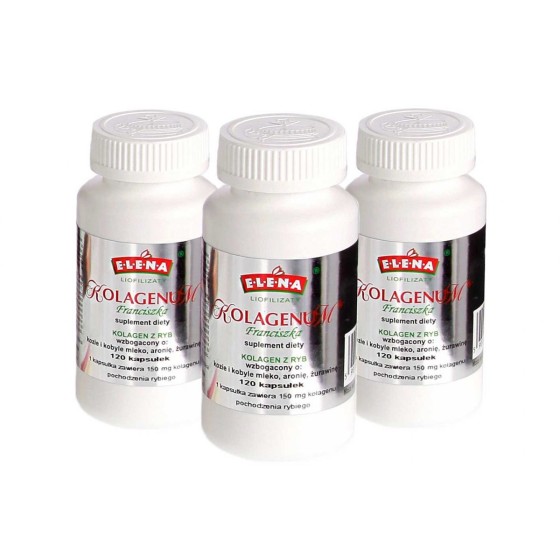 3 x Kolagenum - Hydrolizowany kolagen z ryb 120 kapsułek