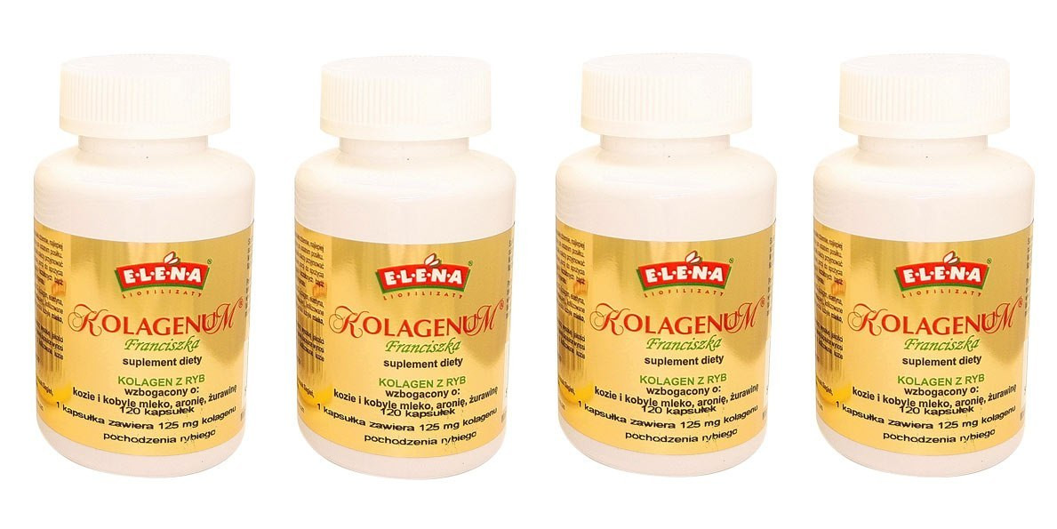 4 x Kolagenum - Liofilizowany kolagen z ryb 120 kapsułek