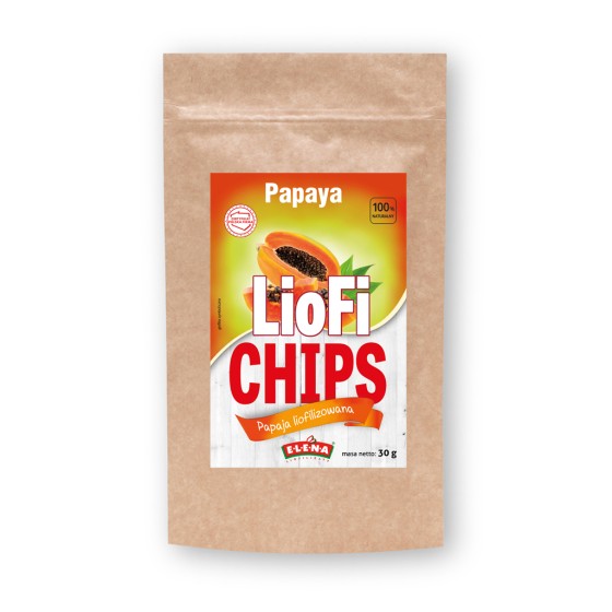 Freeze-dried papaya