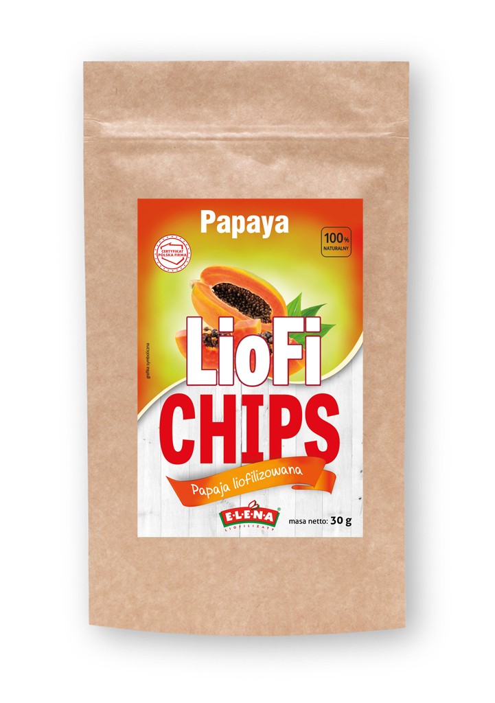 Freeze-dried papaya
