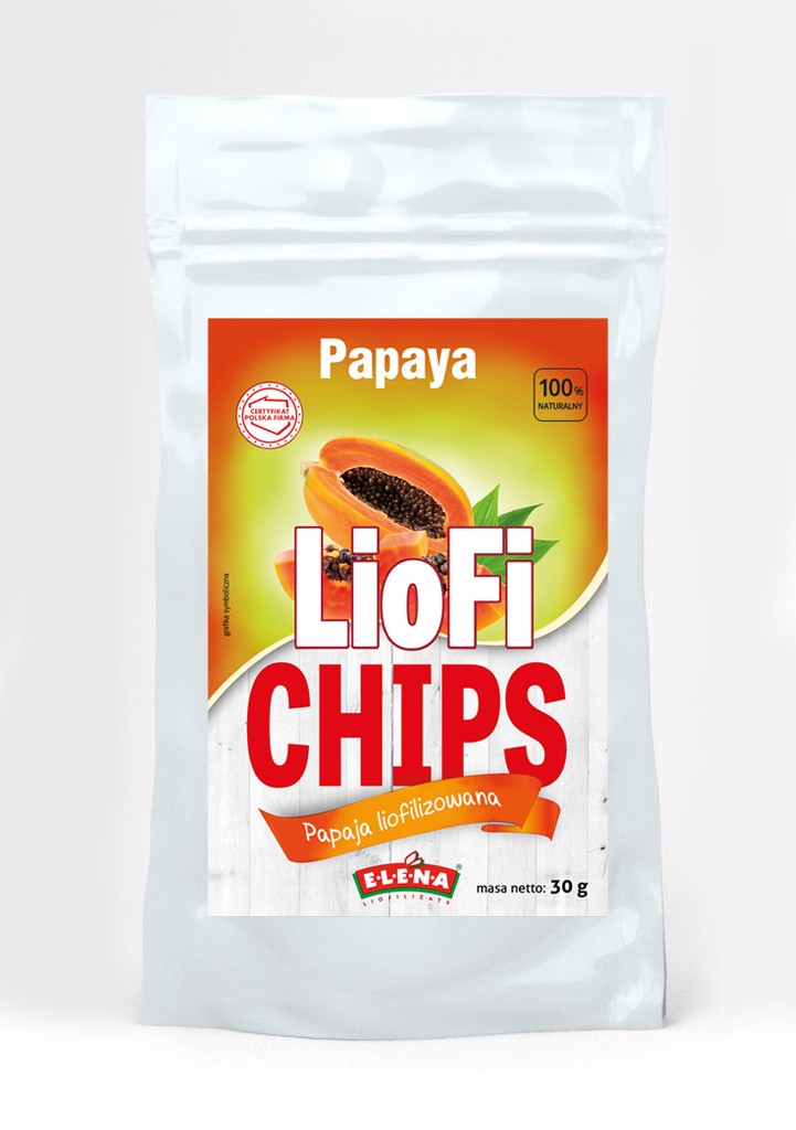 Freeze-dried papaya